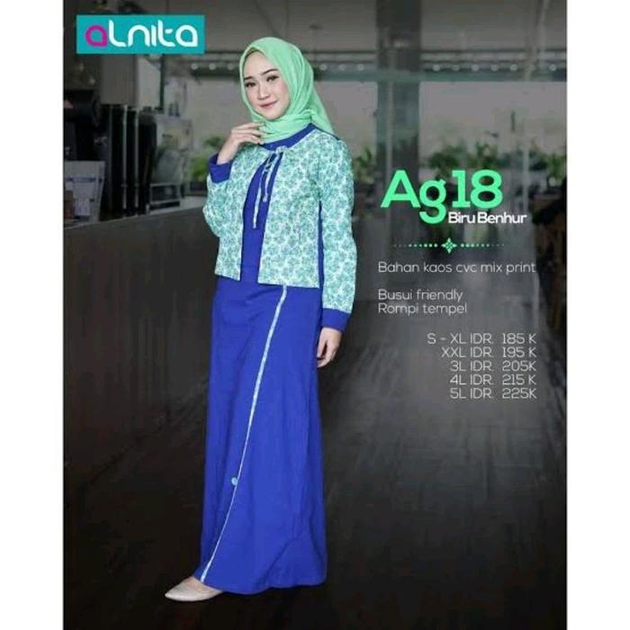 Gamis AG 18 Biru Benhur By Alnita