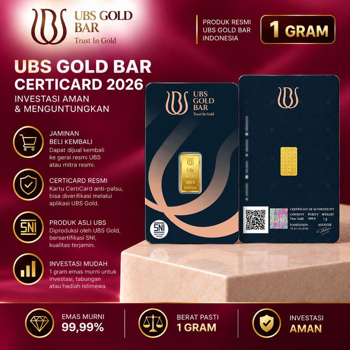 Logam Mulia Emas Batangan LM UBS1gram Press & Gold 2026 - 1gr