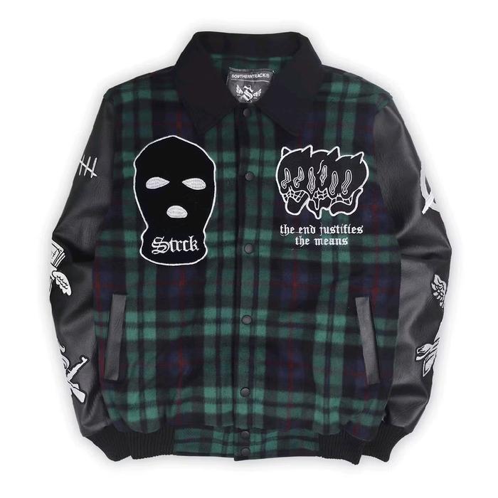 VARSITY CRIMINAL | SOUTHERNTRACK JACKET | BLACK GREEN
