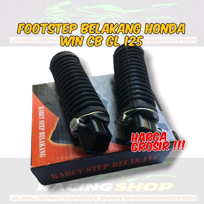 Foot step Belakang Honda Win CB GL100 Prima Karet Double Step Belakang Motor  Motorcycle