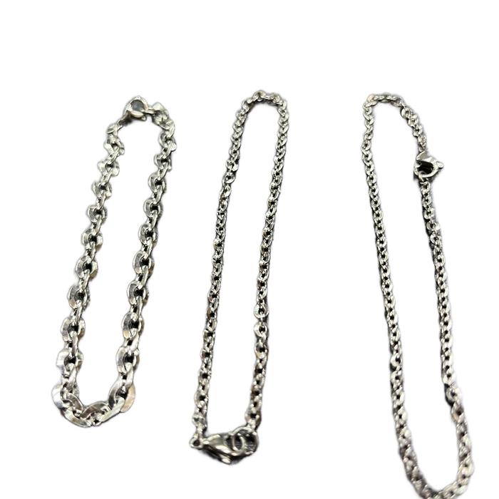 GELANG TITANIUM NORI KACA SILVER