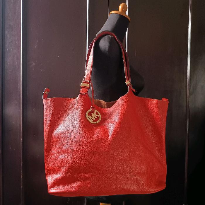 Hobo Bag / Tote Bag /  Shoulder Bag / Tas Bahu Kulit Asli Brand   M I C H A E L   K O R S  Orange Pr