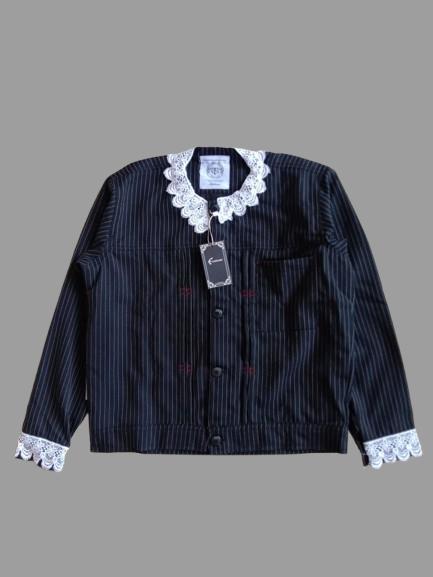 Blouse Mrutu Wabash Vintage Batik Kemeja Outwear Wanita Kain Tradisional Tenun & Lace Motif Unik Ins