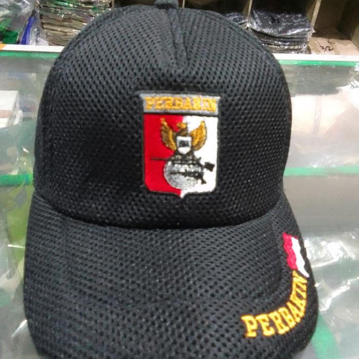 Topi Perbakin Hitam Logo - Topi Perbakin