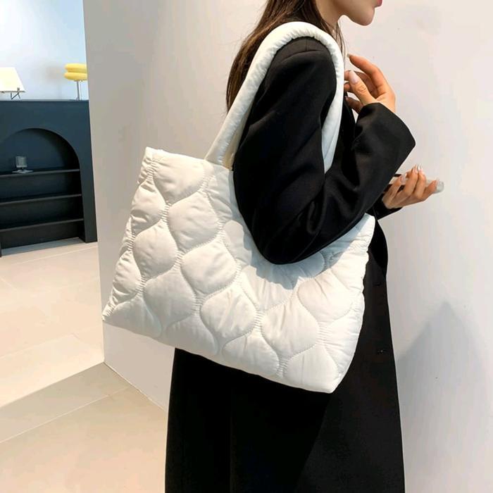 Puffy Bag Lusiana / Resleting Big Size Laptop Up To 16 Inch Tas Laptop Kekinian Tas Kuliah Puffy Tas
