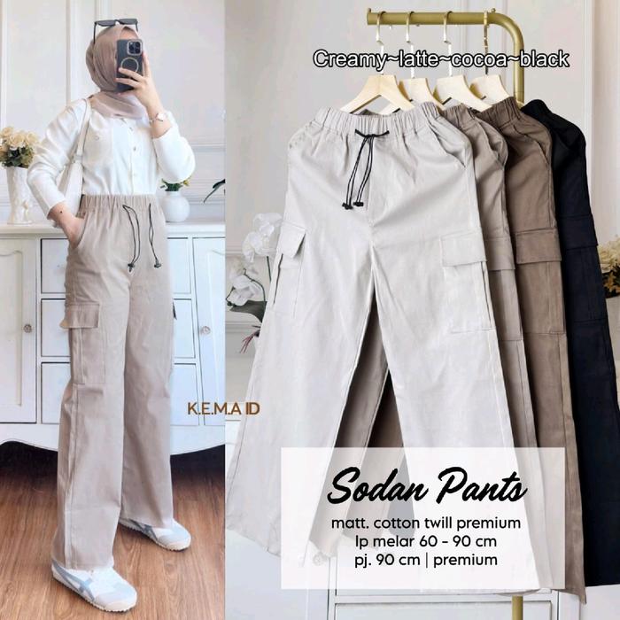 SODAN PANT COTTON TWILL WANITA
