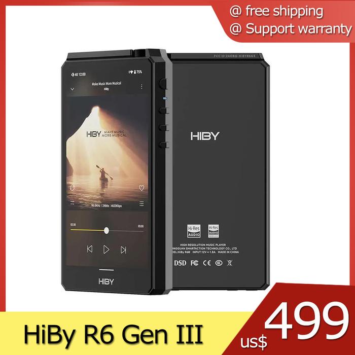HiBy R6 Gen III / R6 Gen 3 DAP pemutar musik MP3 USB DAC Audio HiFi
