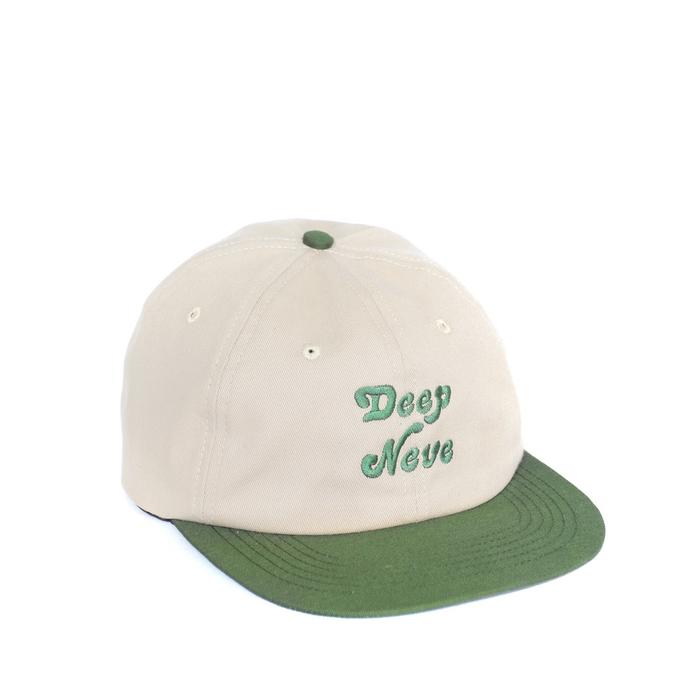 DN SIX PANEL CAP CREAM & GREEN topi 6 panel