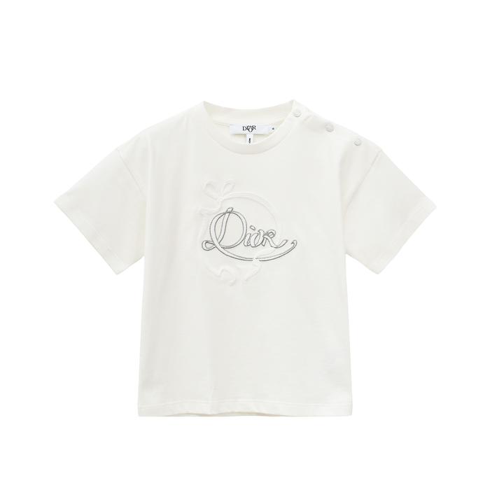 Bonsoir Tonal dior ribbon embroidered logo tshirt ( kids )
