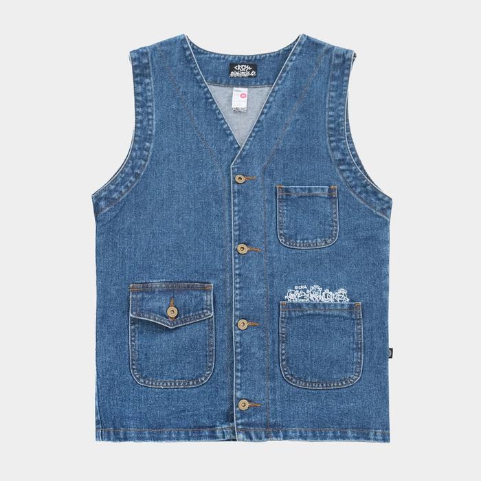 DENIM VEST COPPER CRSL - Vest Denim dengan Sentuhan Copper Desain CRSL Gaya Modern dan Nyaman untuk 