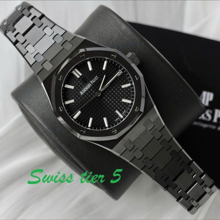 JAM TANGAN AP SWISS TIER 5AudemarsPiguet Royal Watch Black Ceramic APS Factory 41mm
