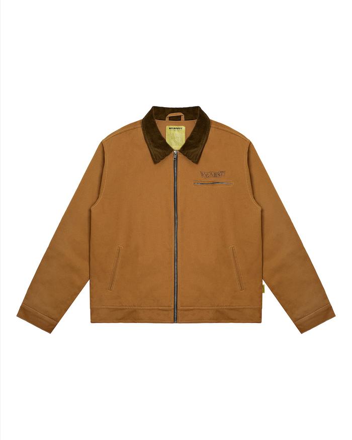 Vearst Work Jacket Zipper Basteliv Brown Unisex