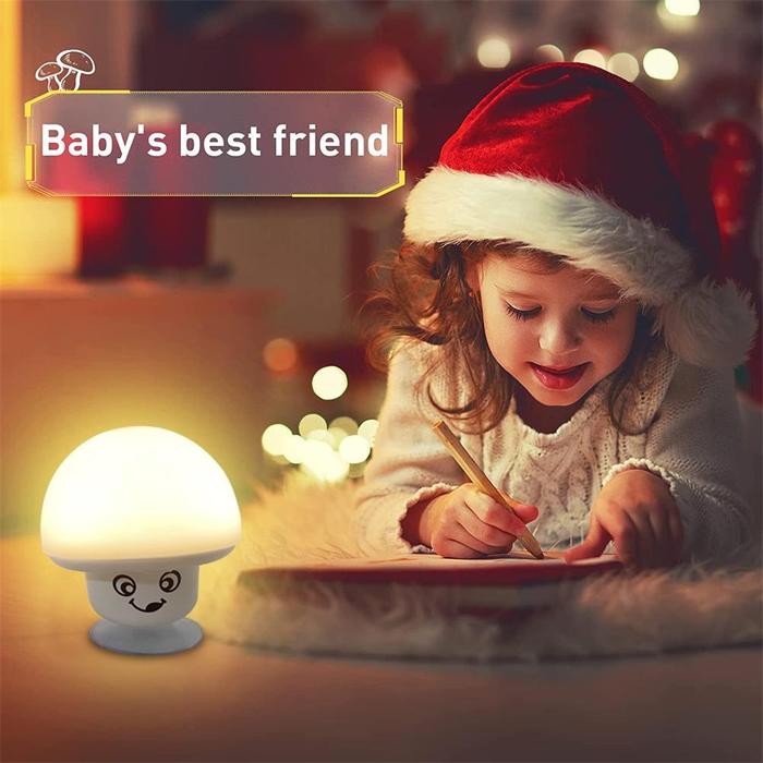 Portable Silicone Night Lights Mushroom-shaped Cute Naughty