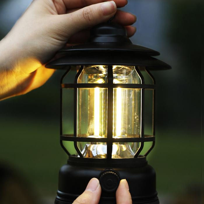 Retro Camping Lights Bluetooth-compatible Speaker 300LM 1200mAh