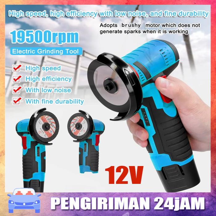 【COD】Mesin Gerinda Cordless /Mesin Gerinda Tangan/Gerinda Baterai / Angle Grinder 12V Mesin Gurinda
