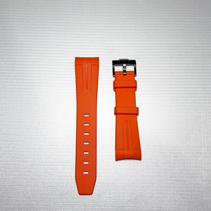 Curved Rubber Strap 22mm-Orange