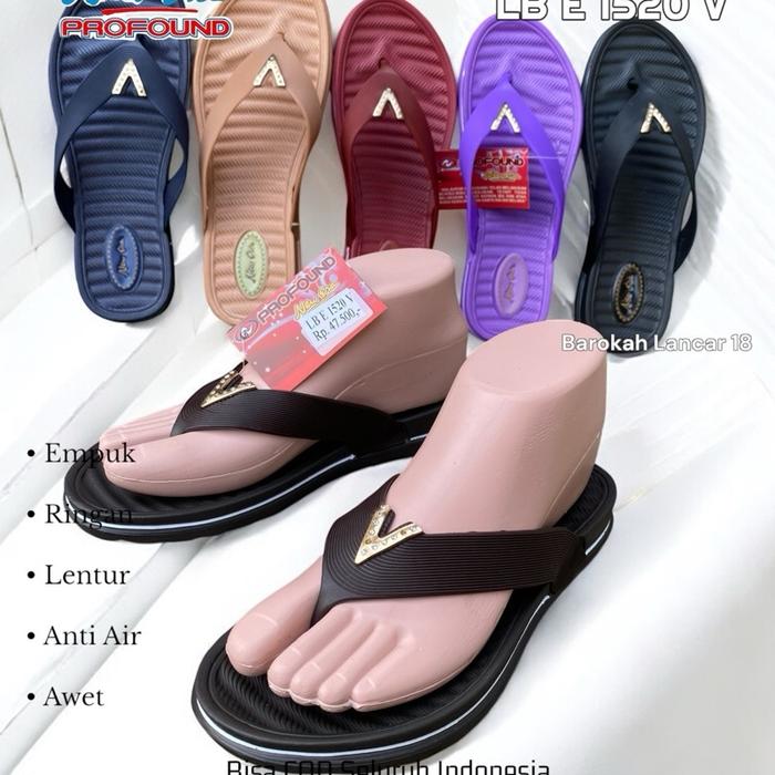 SANDAL JAPIT KARET WANITA NEW ERA LB E 1520 V KM 10 SIZE 37-40 Sendal Cewek