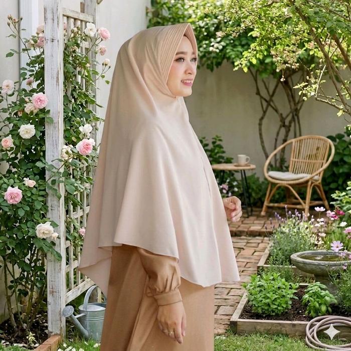 Hijab Bergo Wolfis Jumbo Khimar Jumbo