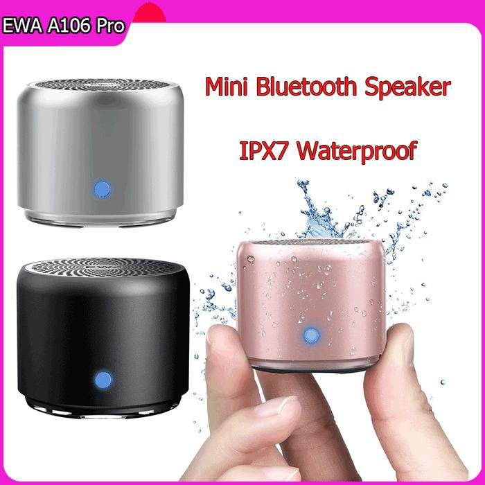 EWA A106 Pro Mini Bluetooth Speaker with Custom Bass Radiator, IPX7