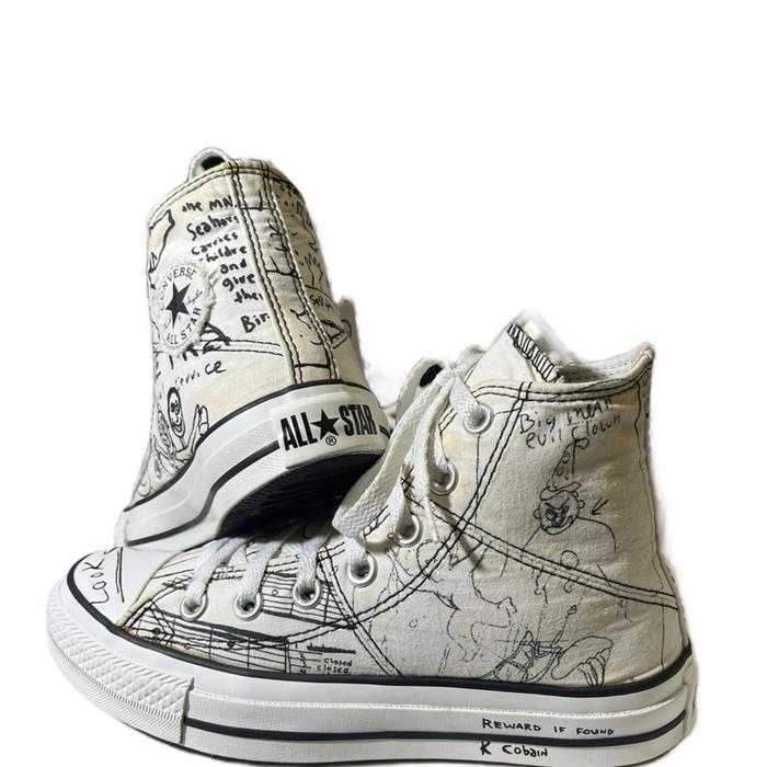 CONVERSE CT HI STITCH KURT COBAIN WHITE VINTAGE (2008) Size EUR 36.5/23CM