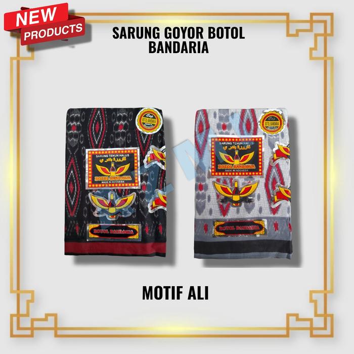 Sarung Goyor Printing Botol Bandaria Sarung Goyor Semi Tenun Bin Syech bandaria botol Muslim Nyaman