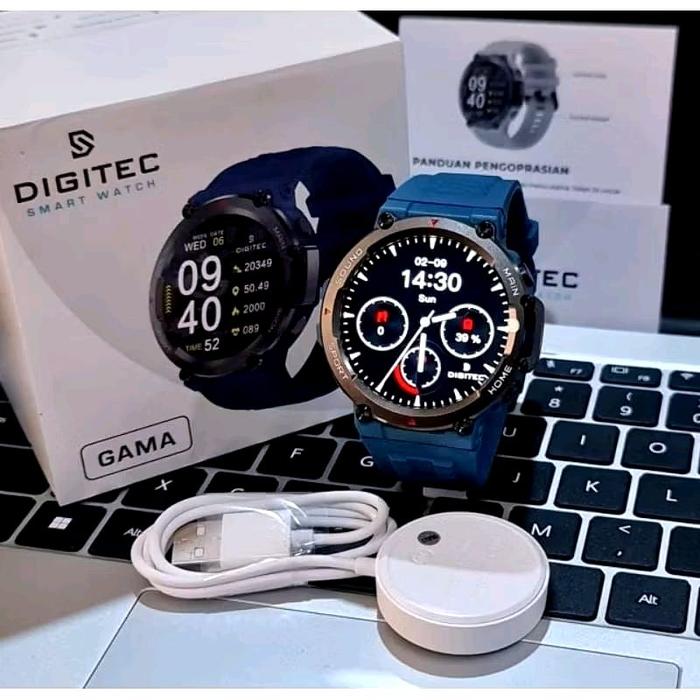 Jam Tangan Pria Smart Watch Digitec GAMA BIRU Original SW Strap Rubber