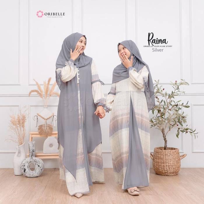Ori Kids Set Gamis Outer Pashmina Anak dan Remaja / Set Dress Outer dan Pashmina couple