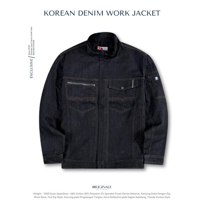Jaket Jeans Pria | Jaket Levis Pria - Korean Denim Work Style Jacket