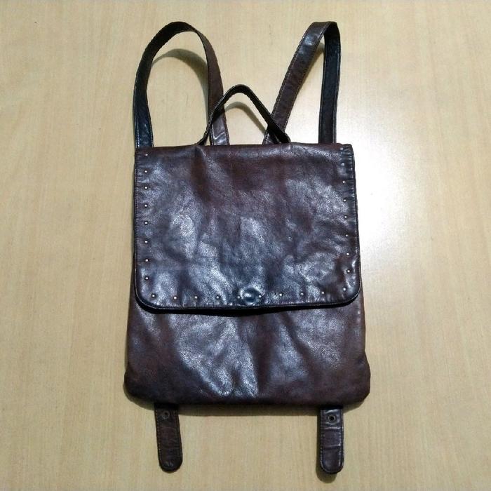 Tas Kerja Kulit Asli seri Backpack Tablet Leather preloved Genuine Leathers Bags ransel punggung sec
