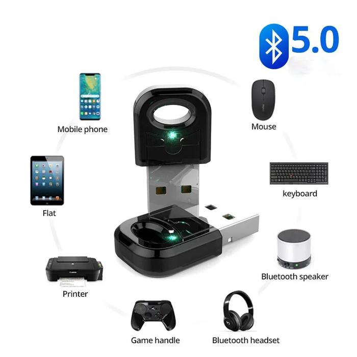 True 5.0 Bluetooth Adapter Usb Bluetooth Transmitter for Pc Computer Receptor Laptop Earphone Audio 