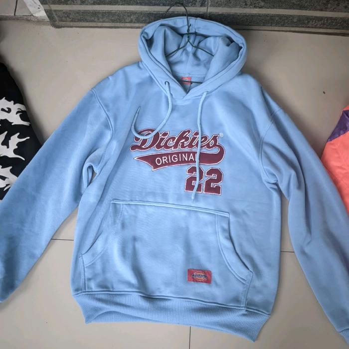 dickies biru laut (baca deskripsi biar ga protes) Bordir Hoodie Nyaman Pria