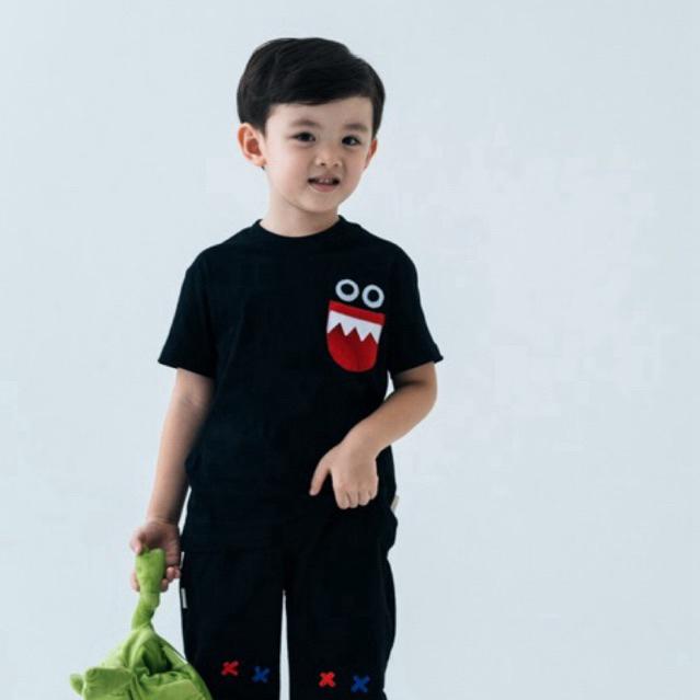 Anoba Monster Pocket Tee Kids - Kaos Anak Polos. Kaos Monster