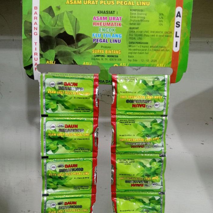 Rentengan DAun binahong kapsul