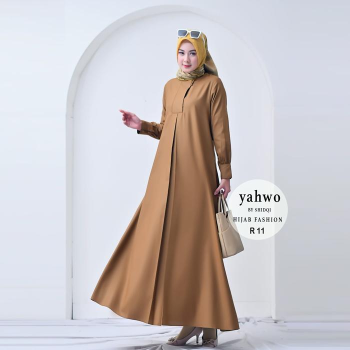 Yahwo Hijab Fashion - Seragam gamis pns pdh pemda guru Terbaru/Terlaris - Bahan toyobo/gamis abaya M