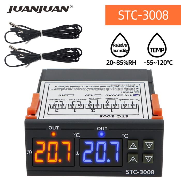 STC-1000 STC-3000 3008 3028 Digital Temperature Controller STC-8080A+
