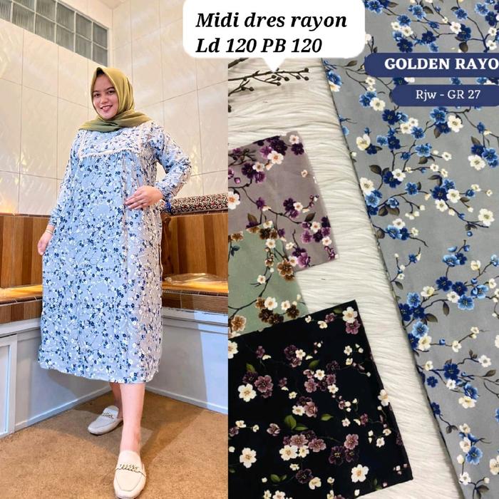 Midi Rayon Jelita Indah Collection Wanita