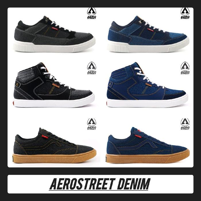 Aerostreet 37-44 Denim | Aerostreet Hoops Denim Hitam | Aerostreet Hoope Denim Navy | Aerostreet Hoo