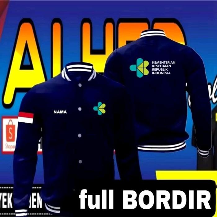 Jaket bordir Kemenkes jaket Kemenkes jaket varsity Kemenkes jaket baseball Kemenkes jaket kerja Keme