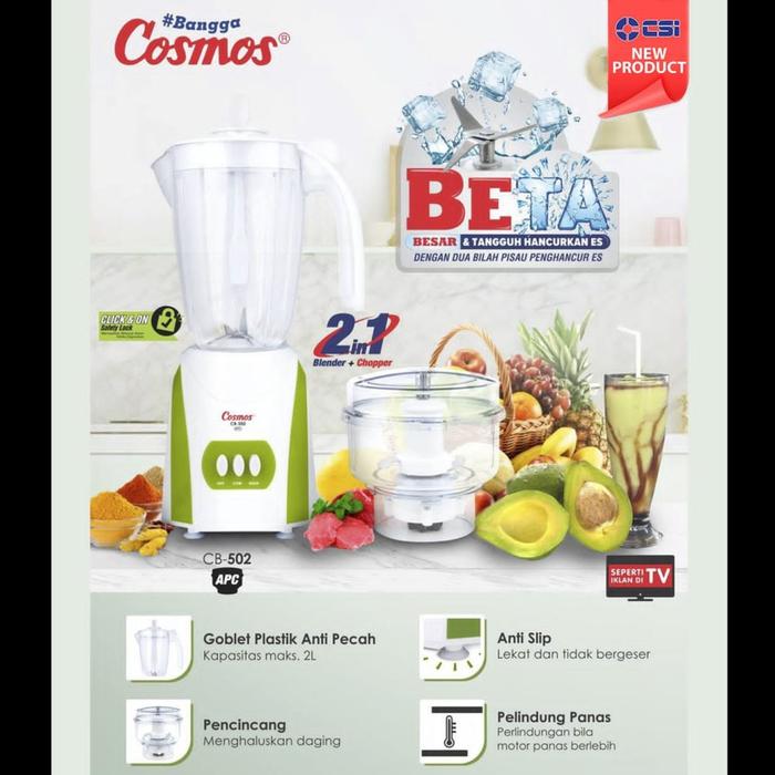 Cosmos Blender Chopper 2L CB-502APC Dual Blade