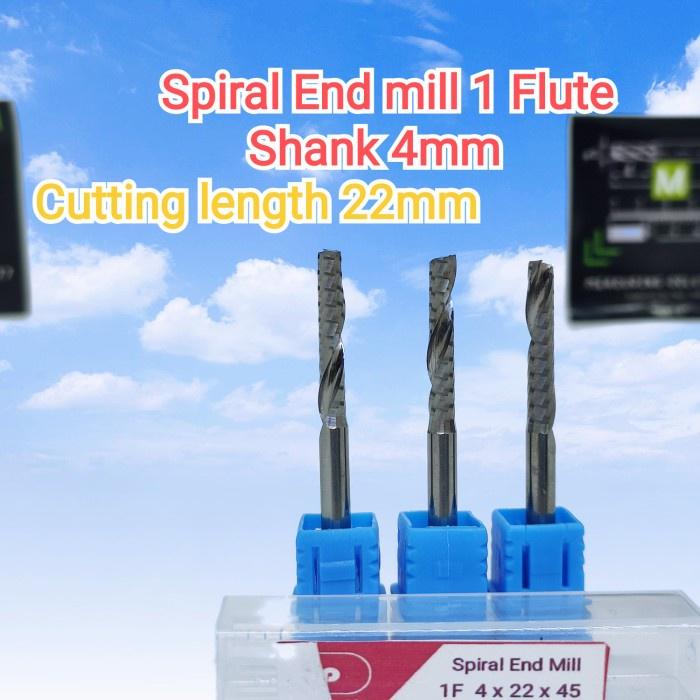 Ms7 Endmill 1 Flute spiral 4mm cnc router bit end mill single flute 4 mm