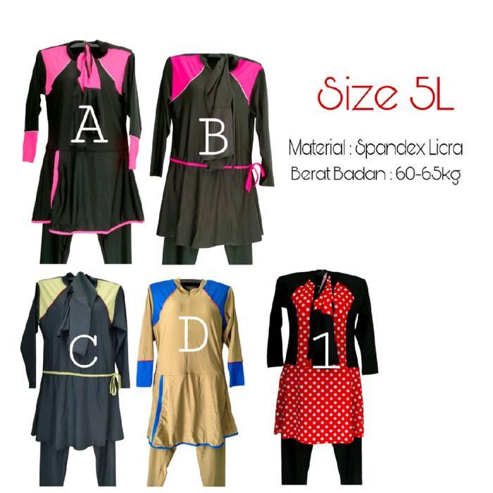 Istimewa Baju Renang Muslim Jumbo. Size 5L.  BB 60-65kg Terimakasih sudah mampir di toko kami.