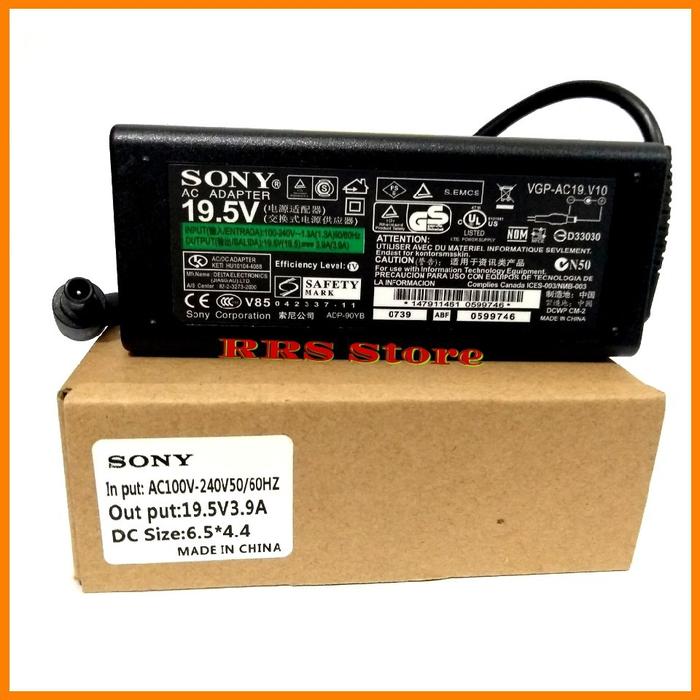 Adaptor Charger casan Laptop Sony Vaio 19.5v 3.9a (6.5*4.4) Pin Jarum VGP-AC19V37 VGP-AC VGP-AC19V20