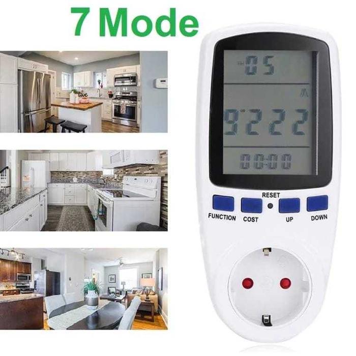 Watt Meter Stop Kontak Pengukur Daya Listrik Wattmeter KWH Volt Ampere Digital Power Meter AC Voltme