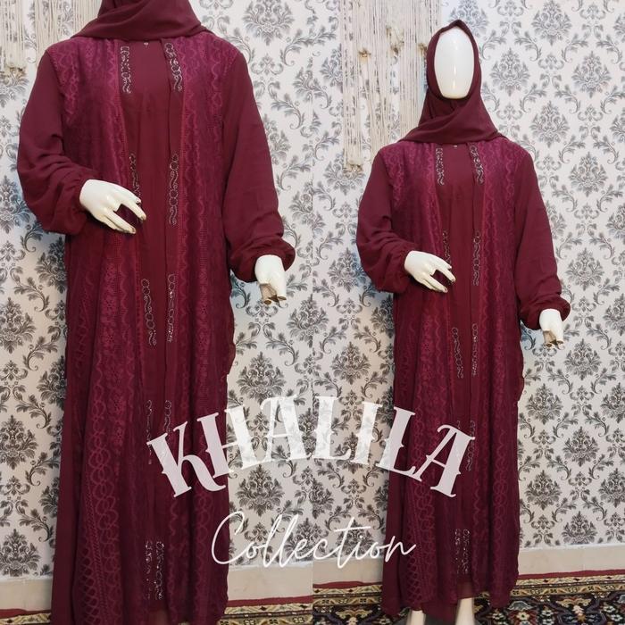 gamis sruti mix brokat - gamis sruti - khalila collection - gamis terbaru