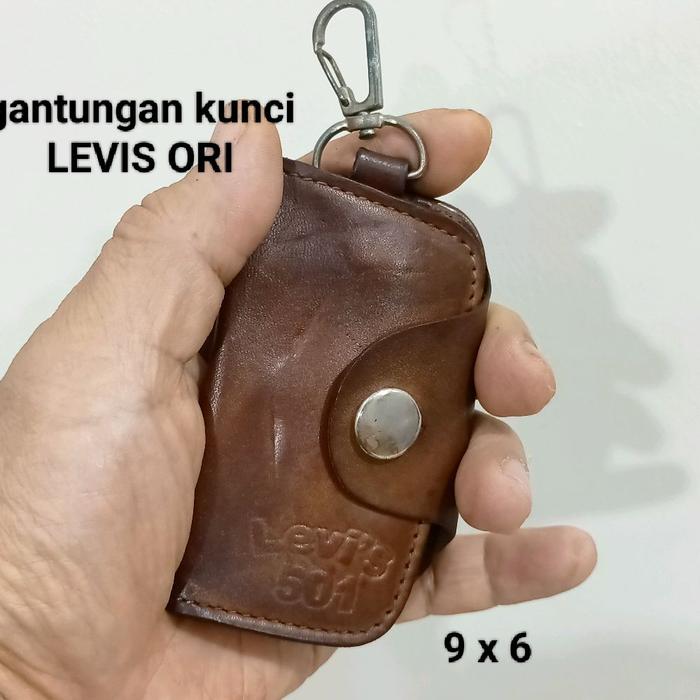 DOMPET GANTUNGAN KUNCI LEVIS ORIGINAL KULIT ASLI