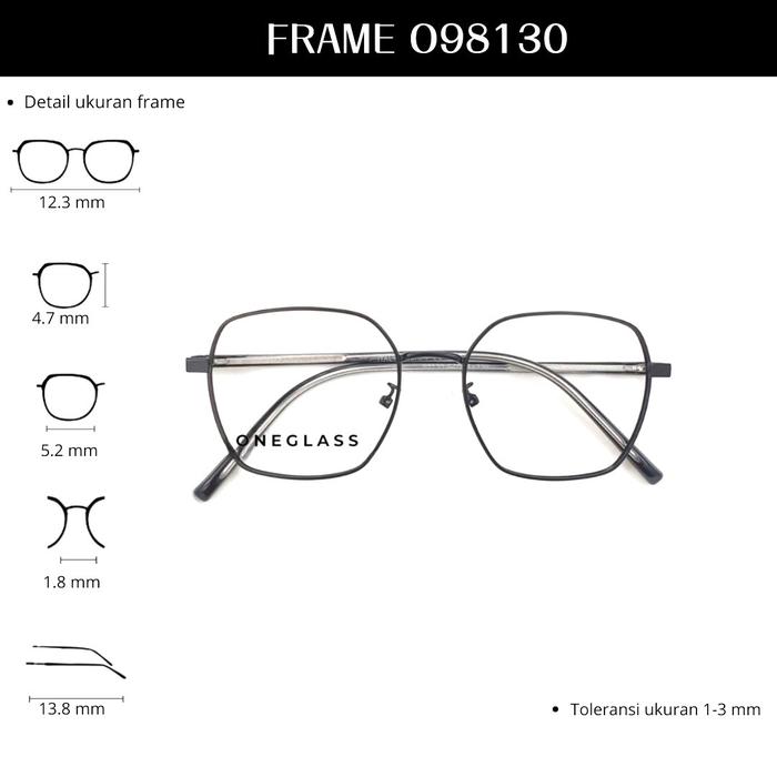 Oneglass - Frame Kacamata O98130 Unisex