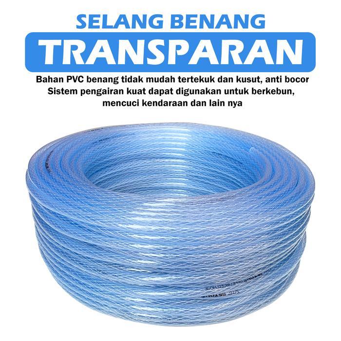 Paket Semprotan Air Cuci Motor / Mobil Selang Benang Transparan 5, 10 Meter - Paket Power Sprayer Gu