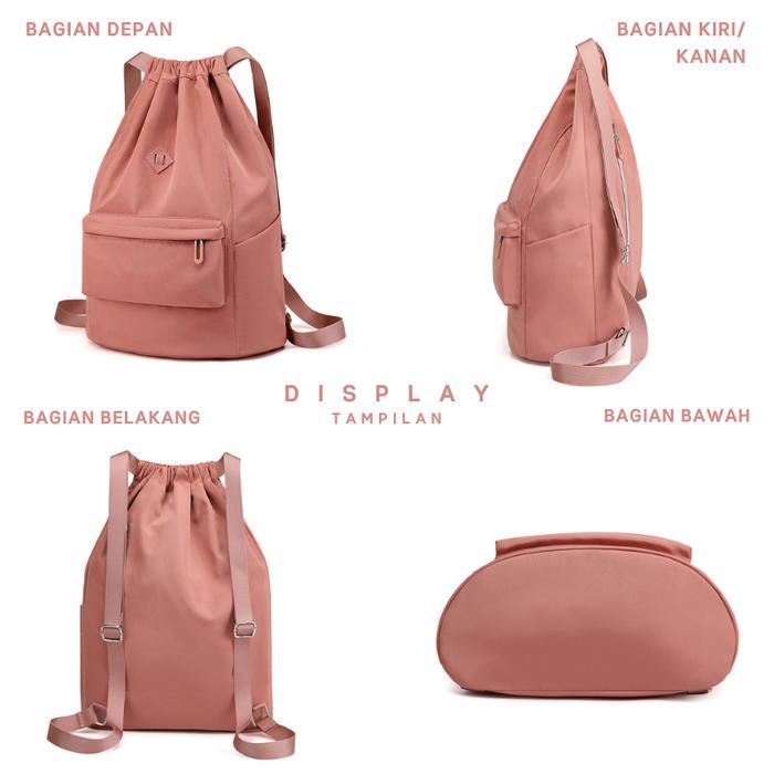 Tas Ransel Wanita Korean Style Backpack Anti Air Colorful Fox 8536