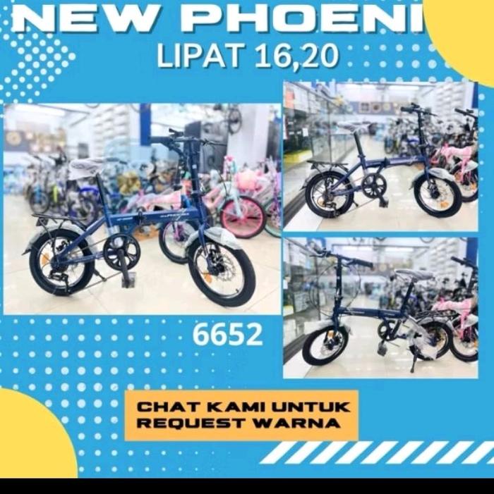Sepeda Lipat 20 New Phoenix NP 6652 Murah