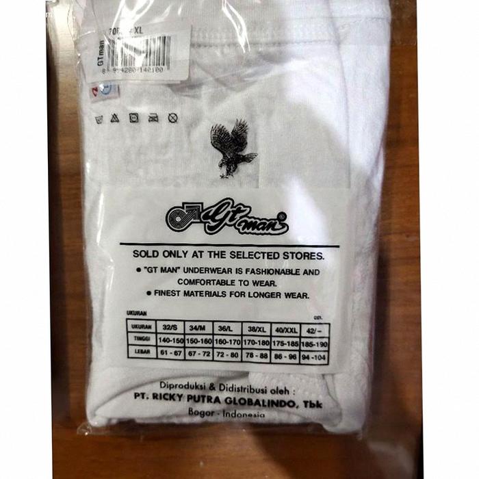CELANA DALAM GT MAN BABAT 705 B / CD GT MAN 705 B KULIT JERUK /CD PRIA GTMAN BABAT PUTIH / CD GT MAN